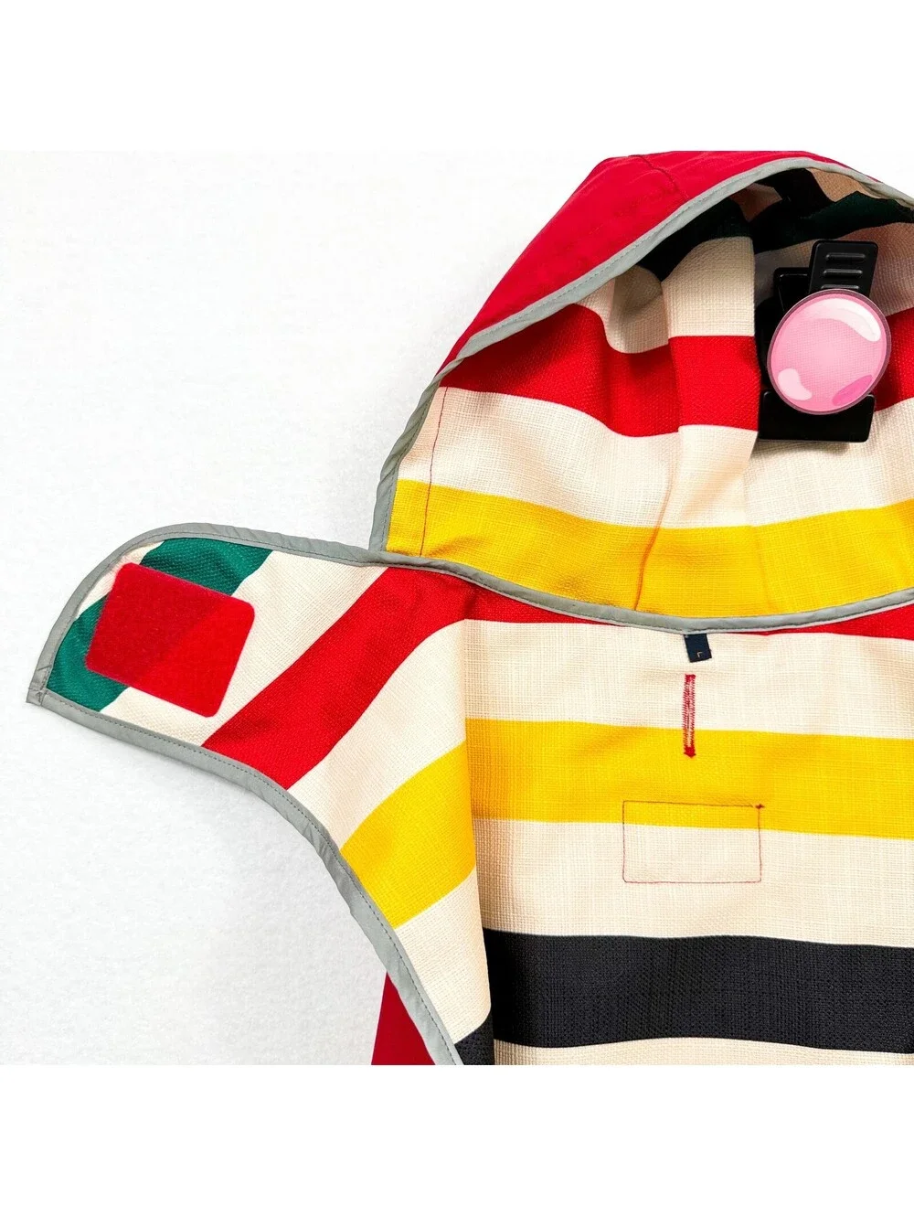 Pendleton Dog Coat National Park Pet Raincoat Red & Striped Dog Size Large